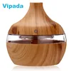018B Mini Electric wood grain ultrasonic humidifier USB Aroma Oil Diffuser LED Light for Home Office