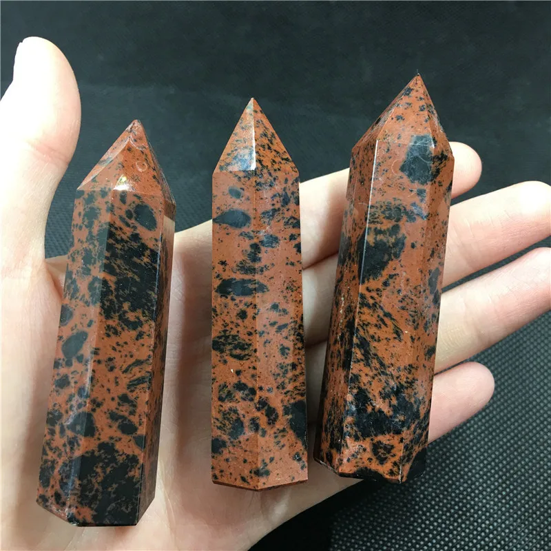 natural rainbow red obsidian stone quartz single c