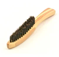 

Y232 Men Hair Bristle Beard Brush Shaving Comb Face Massage Handmade Yellow Mustache Brush