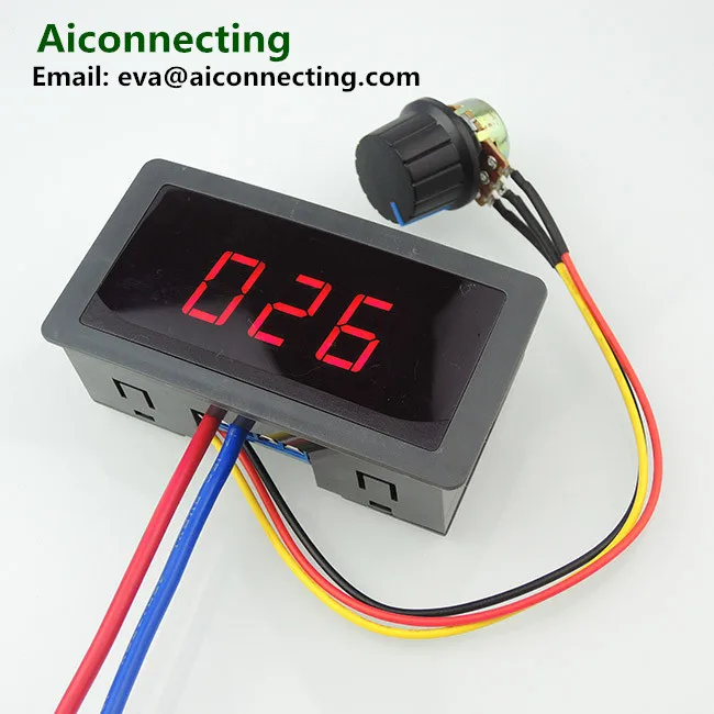 DC 6V 12V 24V Max 8A PWM Speed Control Switch Digital LED DC Motor Speed Controller