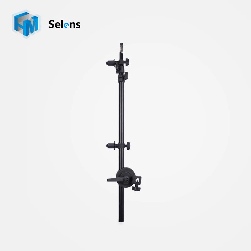 

Selens Studio Pro Photo Holder Bracket Swivel Head Reflector Disc Arm Support 27"-72", Black