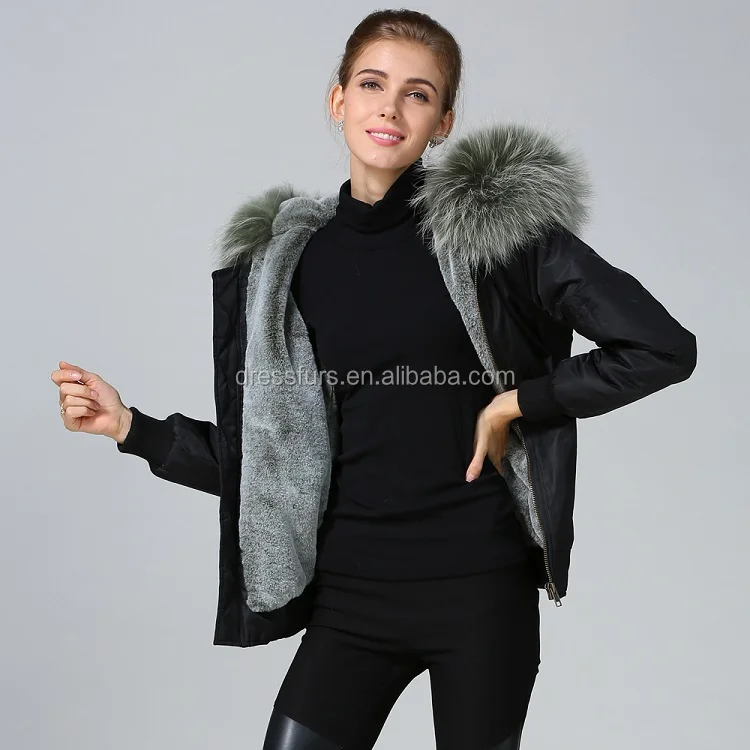 womens bomber coat with fur hood