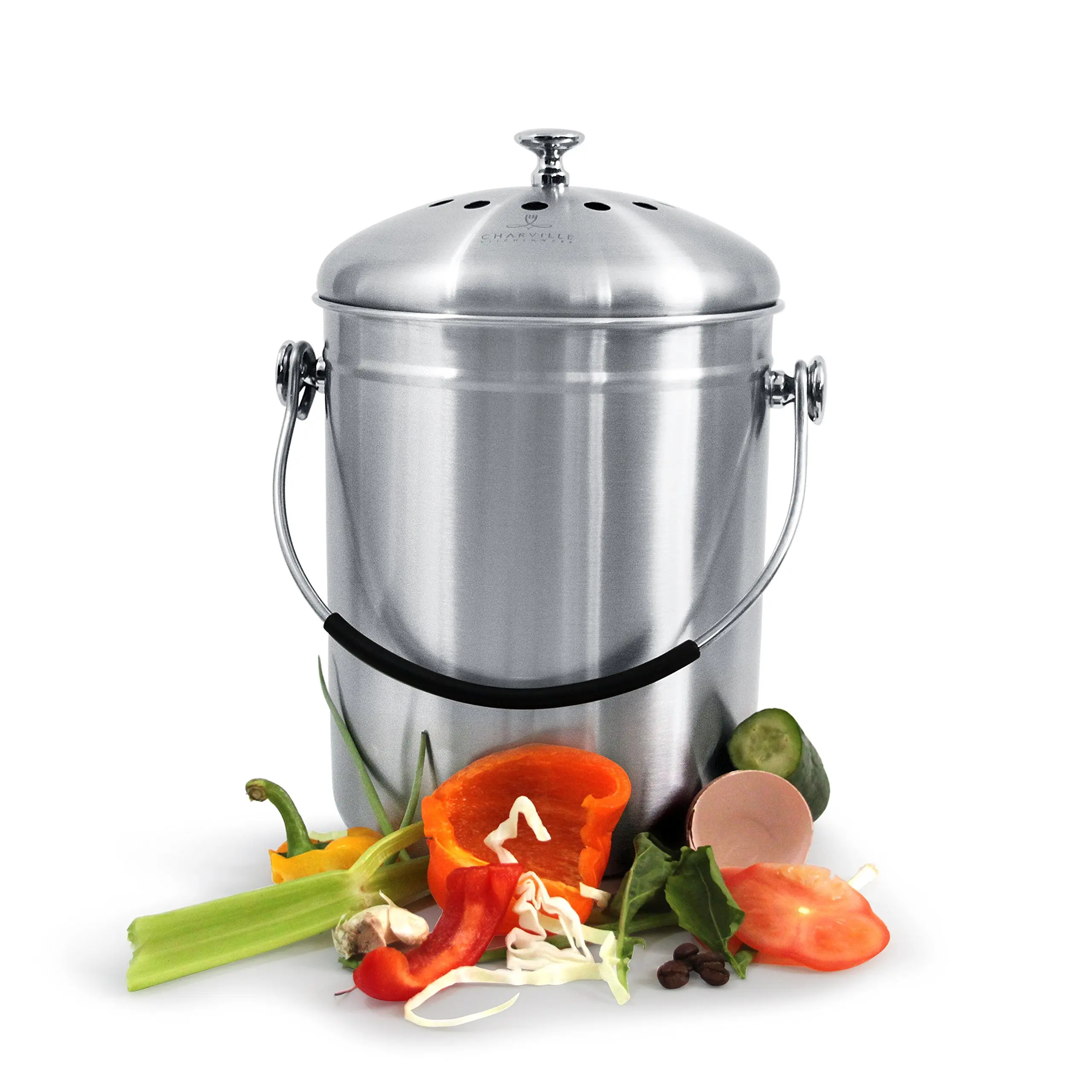 Buy Kitchen Compost Pail Bin for Countertop, Leakproof Food Scrap