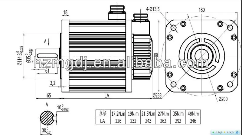 180mm detail drawing