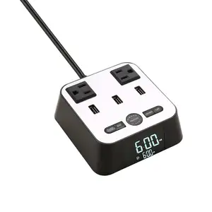 Image of DC03 digital snooze alarm clock with power socket USB port
