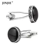 CA0014 silver black opal cufflinks white to black cufflinks for men gift cufflinks for sale
