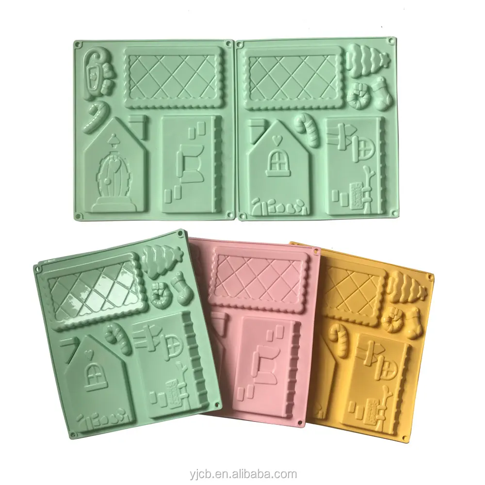 Silicone Christmas Gingerbread House Chocolate Baking Mold Kit
