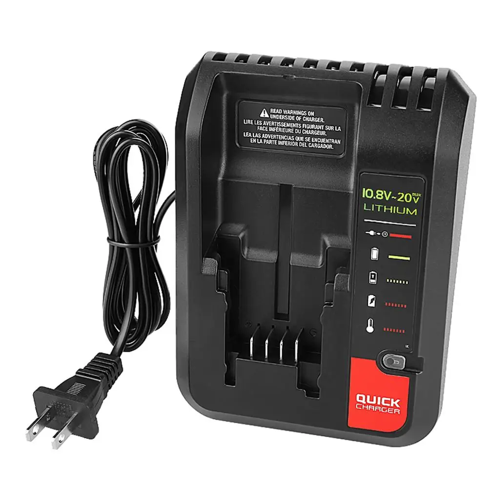 

Replacement Battery Charger 10.8V-20V Li-ion Battery PCC692L LB20 LBXR20 For Black Decker For Stanley For Porter-cable, As picture