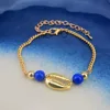HLP005 Trade assurance Europe and the United States new natural shell bracelet female jewelry fashion popular alloy shell bangle