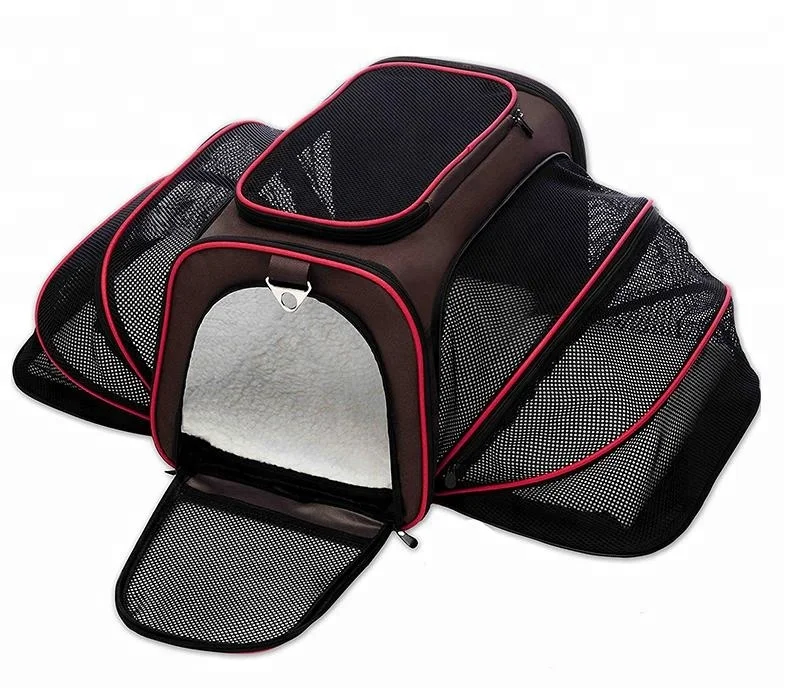 

Premium Airline Approved Expandable Pet Carrier TWO SIDE Expansion Designed for Cats Dogs Kittens Puppies, Optional color dog carrier