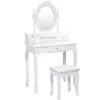 Makeup Mirror Retro Solid Wood Dresser