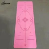 Pink premium non slip PU surface yoga mat high quality