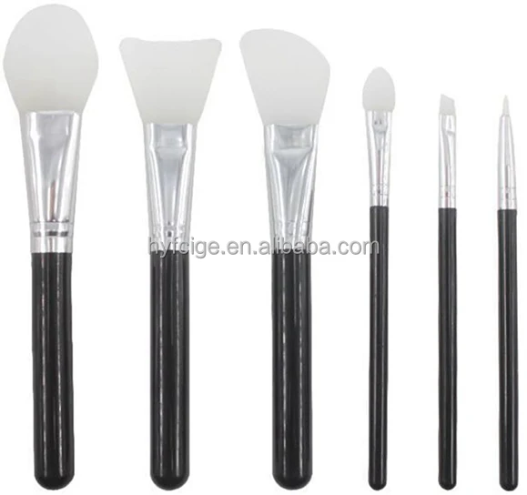 

China factory supply 6pcs Facial mask brush set Silicone makeup brush