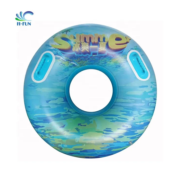 New Design Full Print Lazy River Inflatable Tube With Reinforced Handle ...