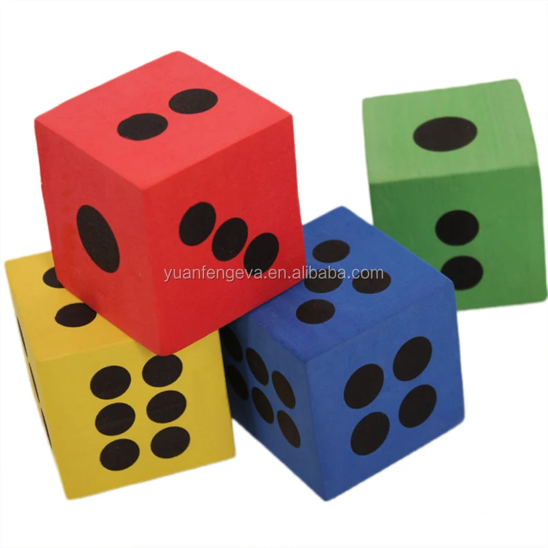 Colorful Ten Frame Dice Large Foam Dice For Classroom Math