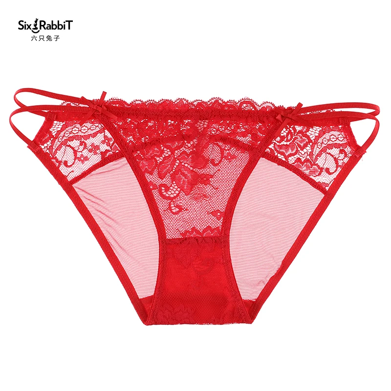 

SIX RABBIT Low Rise Ladies Underwear Transparent Sexy Girls Lace Hipster Panties