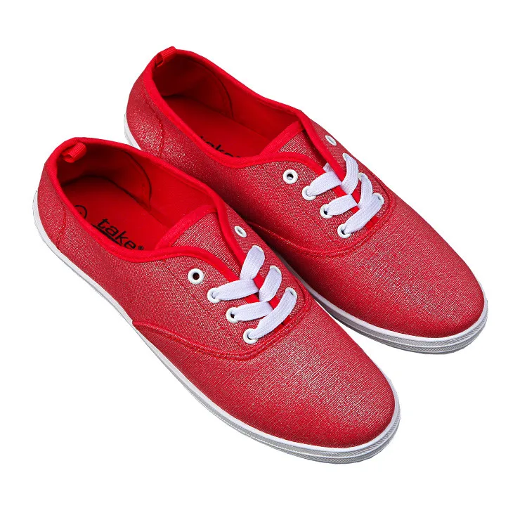 

2021 new design flat canvas shoes for women from China, Customized color