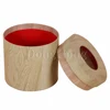 See through woodgrained paper packaging round tube gift box