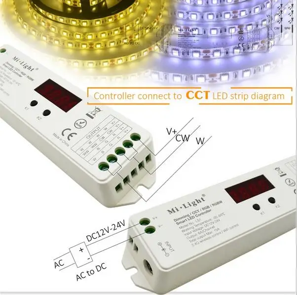 DC12V 24V 15A 2.4G wireless control Mi.Light LS1 4 in 1 Smart LED Controller