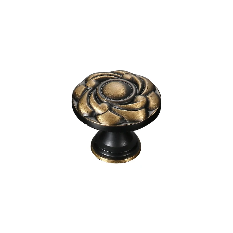 

Antique Drawer Knob Pulls Black Brass C-0018
