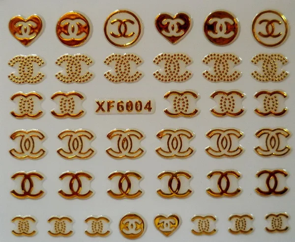 1 Sheet XFXF 3D gilded nail stickers affixed nail polish does not fade nail supplies wholesale