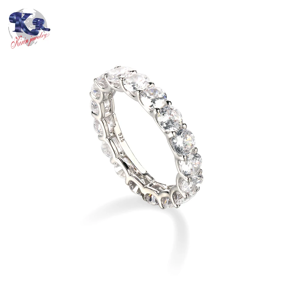 

Tennis Rough Genuine Engagement Diamond Ring Wedding Eternity Rings