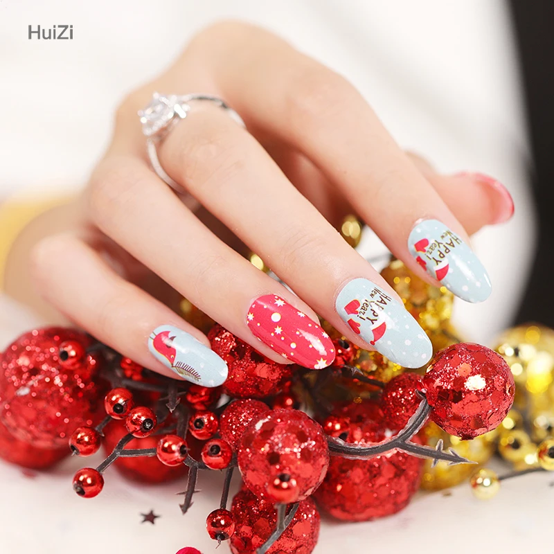 

new 2019 trending product Nail art designs nail christmas stickers nail polish wrap