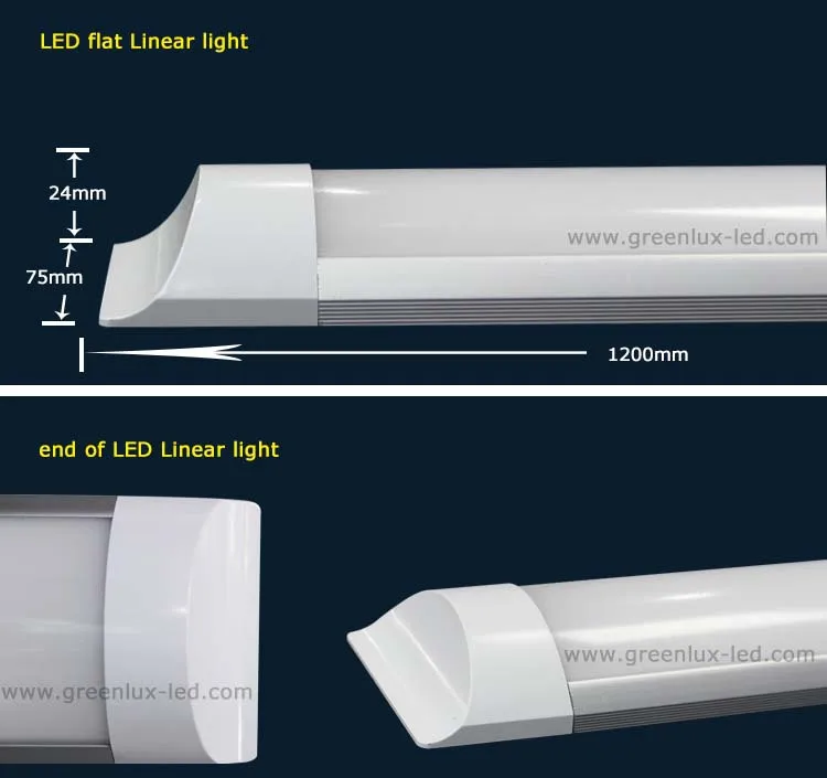 20W 40W Slimline Linear Surface Mounted LED batten 