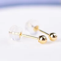 

18K Solid Gold Ball Stud Gold Earrings
