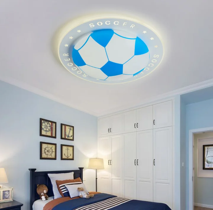 Kids Bedroom Football Soccer Cartoon LED Ceiling Lights Lovely Childer's Room Pendant Lamps Cute Childhood Chandeliers Lamp