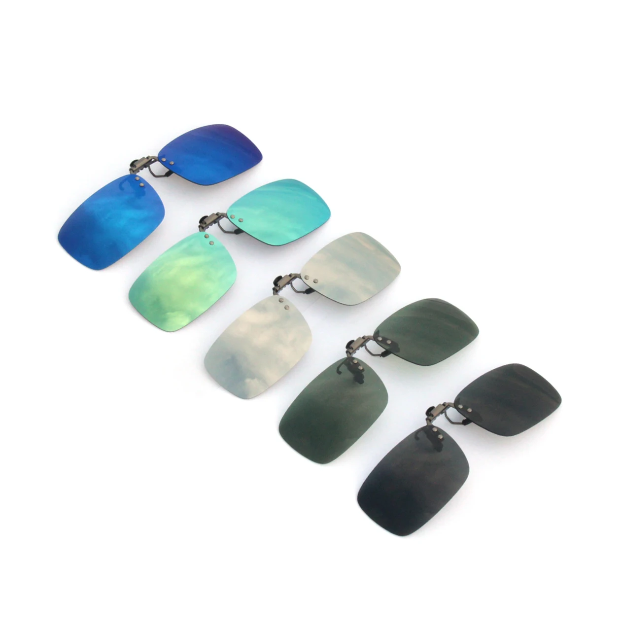 

5 colors polarized clip on Eyewear Fashion New Vintage outdoor cycling night vision glasses mens Myopia clip sunglasses