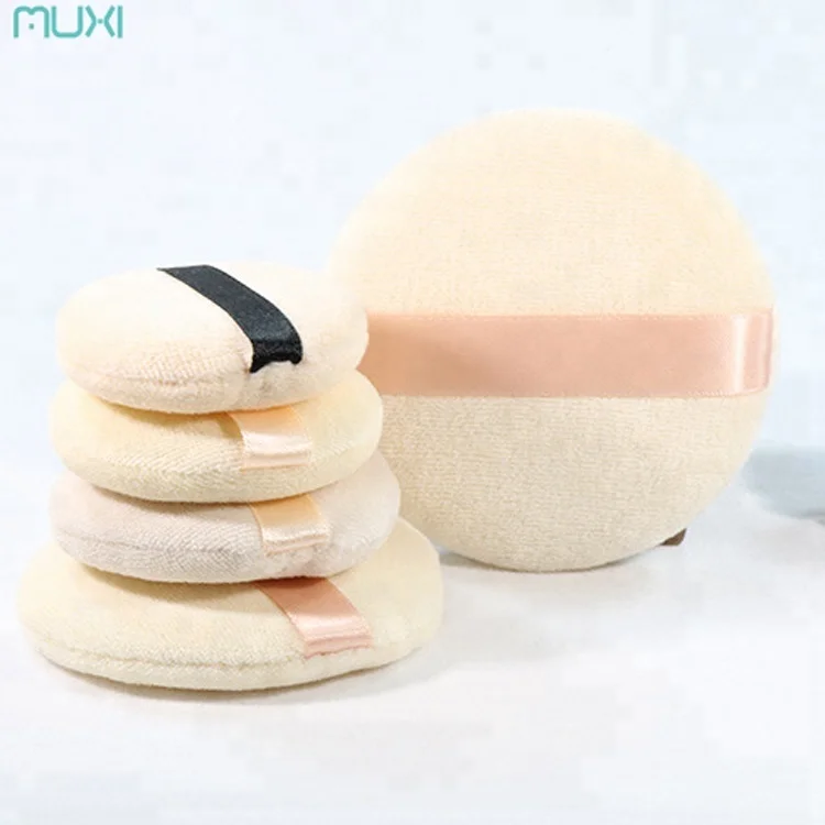 

Classic Pure Cotton Makeup Foundation Sponge Powder Puff, Nude