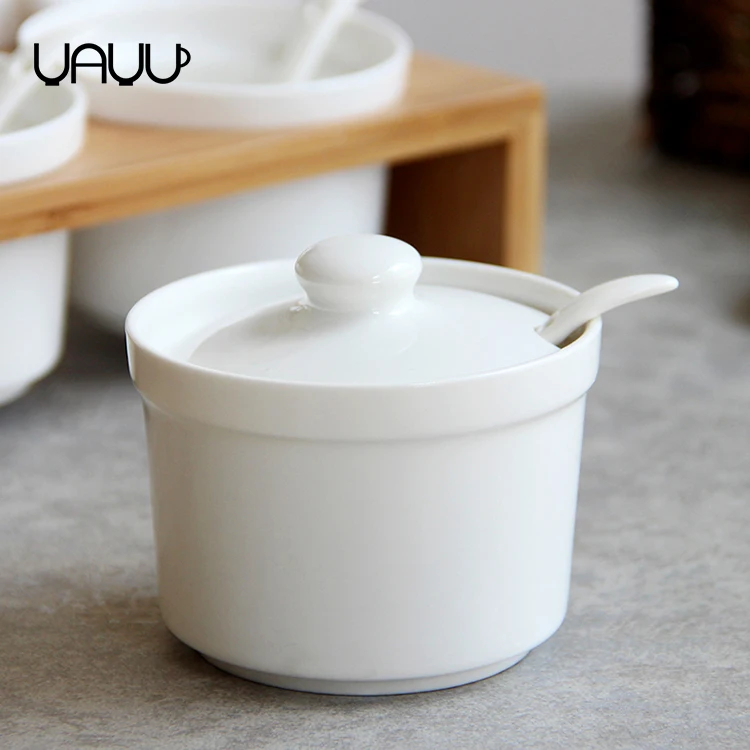 China Suppliers White Vintage Canister Sets / Kitchen Ceramic Canister