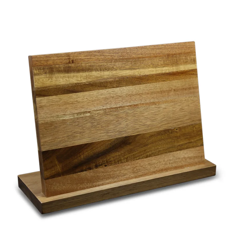 

nature magnetic acacia wood Kitchen knife holder and stand