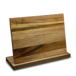 Image of nature magnetic acacia wood Kitchen knife holder and stand
