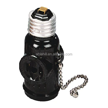 Bakelite Two Outlet Socket Adapter Lampholder Pull Chain Lamp Bakelite Two Outlet Socket Adapter Lampholder Pull Chain Lamp Holder E27 To