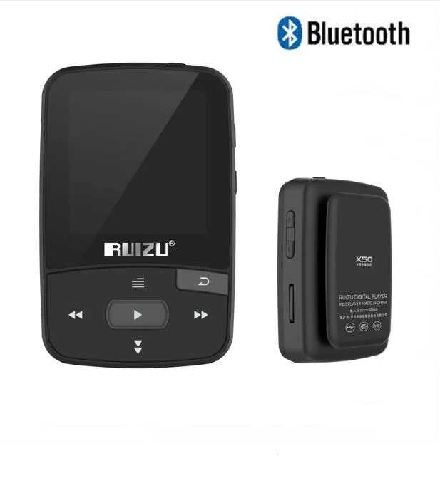 OEM X50 Sport Bluetooth MP3 Music Player 8gb Clip Mini Player No Fm No Video With Screen Hebrew Language Digital Player.