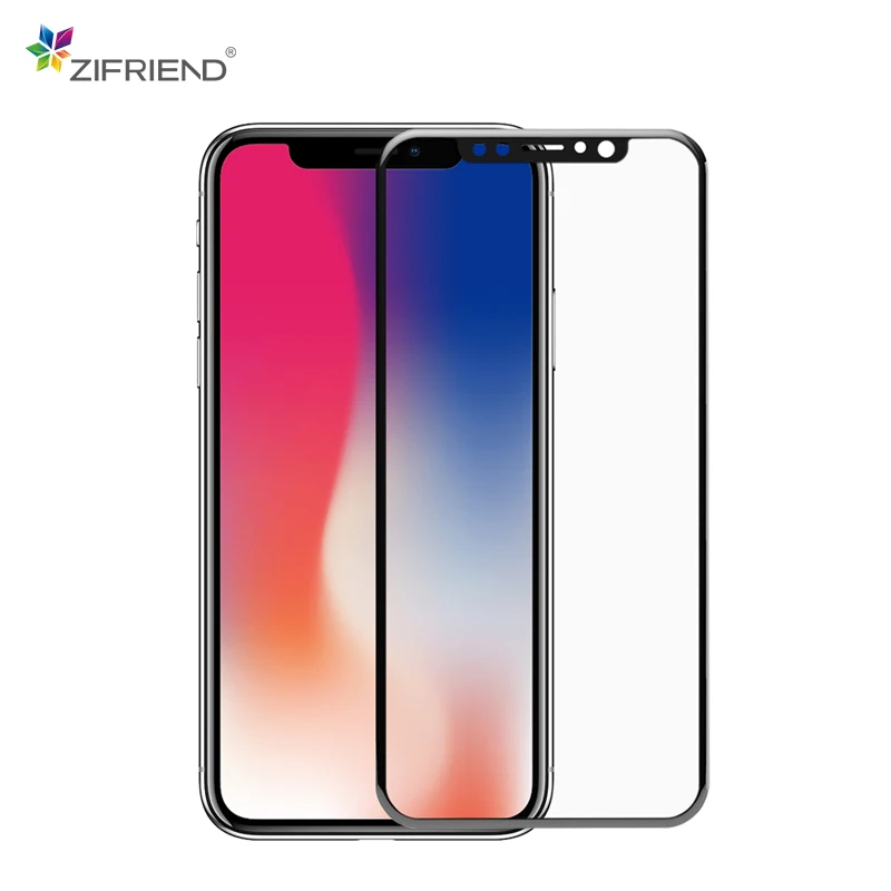 

Top selling zifriend 3d asahi tempered glass screen protector installation tool for iPhone X High Quality zifriend 3d asahi tem, Black/white