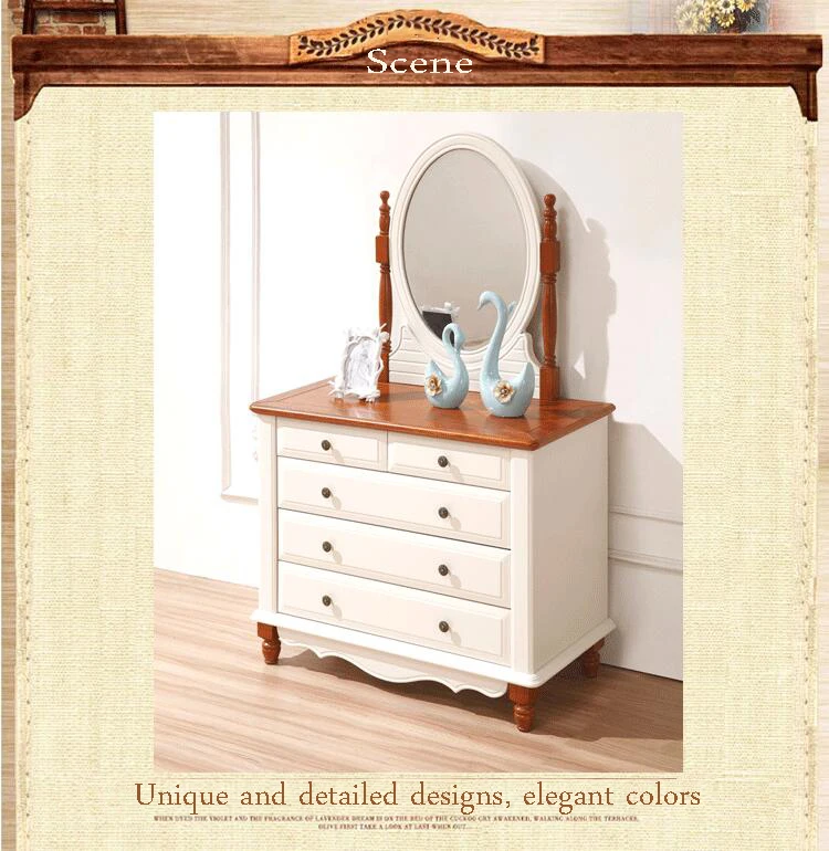 European mirror table antique bedroom dresser French furniture french dressing table p10263