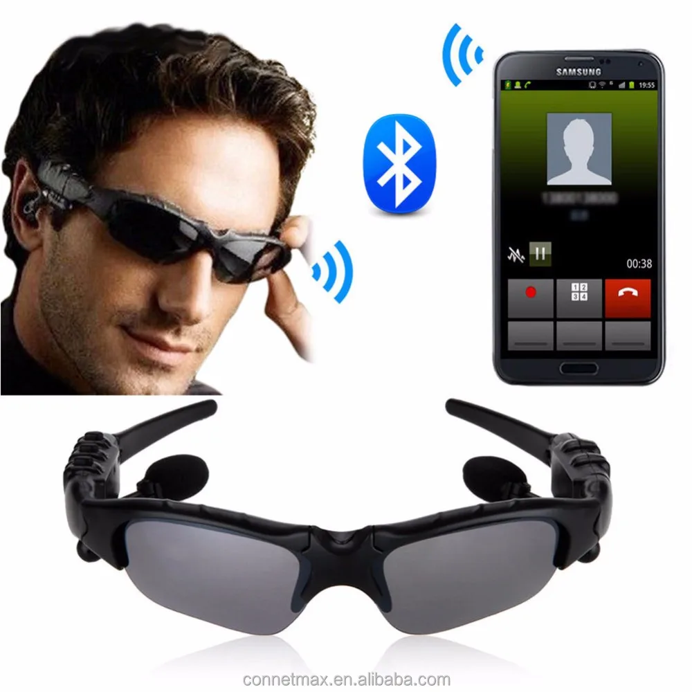 New Fashion Wireless BT V4.1 Motorcycle Glasses Stereo Headset Earphone MP3 Music Sun Glasses Sound Heavy Bass headphone