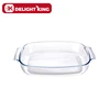 Glass cookware rectangular high borosilicate baking dish / glass bakeware
