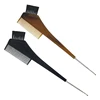 Professional 3 N 1 Bleaching Salon Durable use pin hook tail plastic hair dyeing Brush Comb with double end brushes