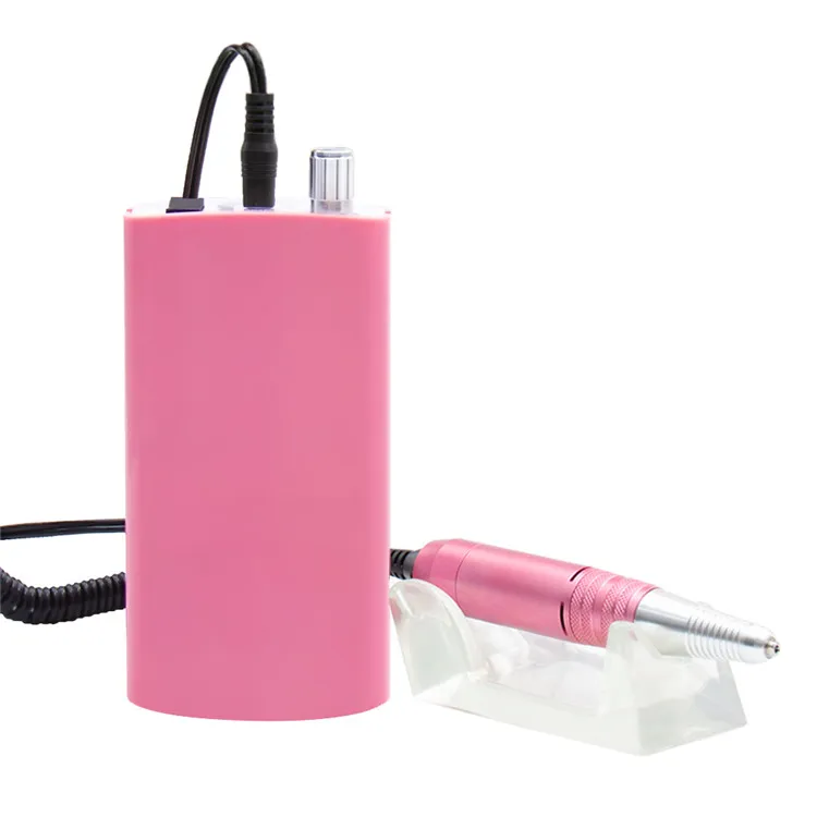 

Professional 30000RPM Rechargeable Nail Drill Portable Electric Nail File Manicure Pedicure Machine Cordless E File Polisher, Pink;oem color