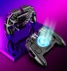 2019 hot new M11 Six Finger All in One Free Fire Key Button Joystick Gamepad for PUBG with battery and cooling fan