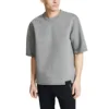 Plus Size XXXXL Heavy Cotton Custom Logo Print Grey Tee Shirt Men