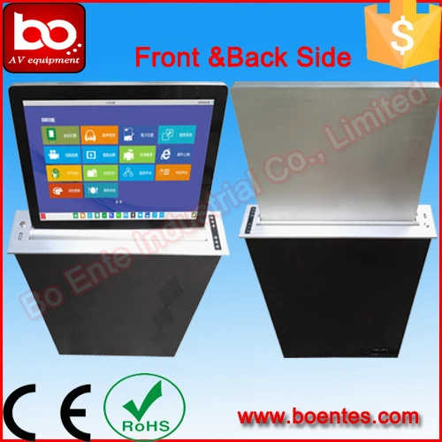 Conference Meeting Room Touch Screen Desktop Lcd Monitor Lift For 15 6