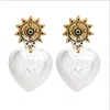 New Color Mixed Heart Earrings For Women Reporting Earing Presents Curved Surface Up Jewelry Wholesale