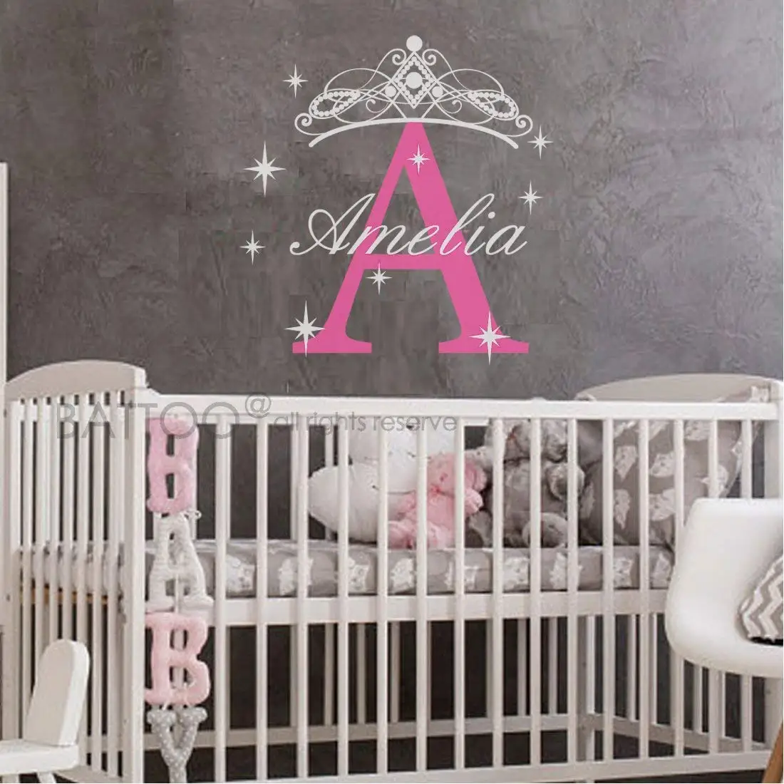 Buy Girls Name Wall Decal Princess Wall Decal