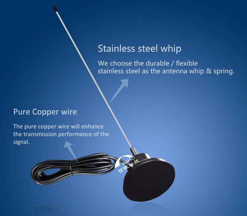 Strong Base 27mhz High Gain Cb Antenna Mobile Radio Whip