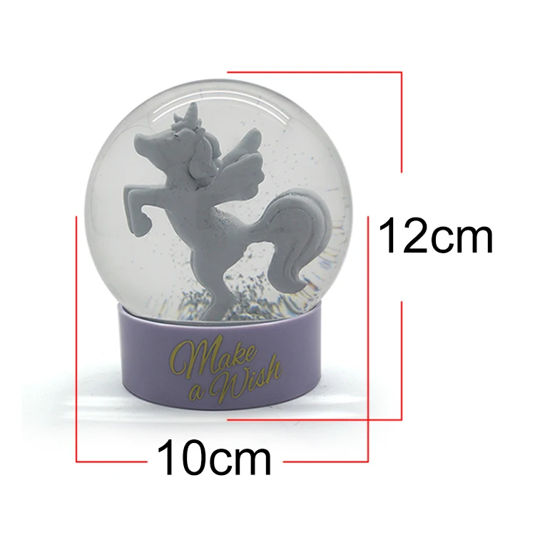 Warm Glow Unicorn Snow Globe Light